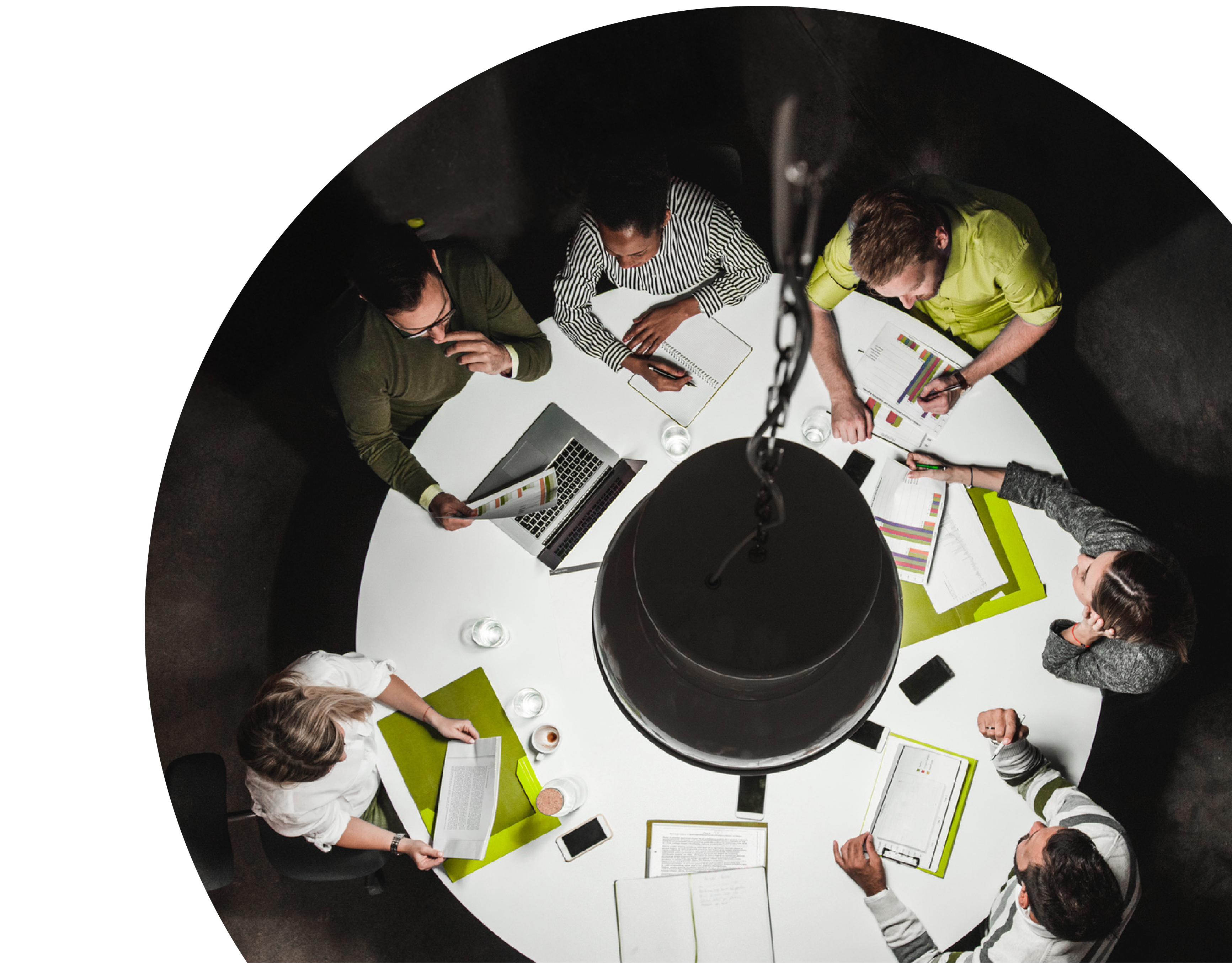 People sitting at a round table